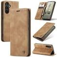 thumbnail image 1 of CaseMe Leather for Samsung Galaxy A35 5G Case, Flip Wallet Leather Case with Card Holder Magnetic Closure Shockproof Kickstand Protective Phone Cases Cover for Samsung Galaxy A35 5G 6.6-inch,Brown, 1 of 12