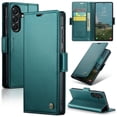 thumbnail image 1 of CaseMe Leather For Samsung Galaxy A57 5G Wallet Case with RFID Blocking, For Samsung Galaxy A57 5G Case Wallet for Women Men Card Holder Magnetic Clasp Kickstand Folio Case,Green,For Galaxy A57 5G, 1 of 11