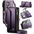 thumbnail image 1 of CaseMe Leather for Samsung Galaxy S25 Ultra Case Wallet【RFID Blocking】with 10-Card Holder Zipper Bills Slot, Soft PU Leather Magnetic Shoulder Wrist Strap for Galaxy S25 Ultra Wallet Case Women, 1 of 12