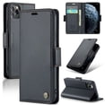 thumbnail image 1 of CaseMe Leather For iPhone 11 Pro Wallet Case with RFID Blocking, For iPhone 11 Pro Case Wallet for Women Men Card Holder Magnetic Clasp Kickstand Folio Case for iPhone 11 Pro,Black,For iPhone 11 Pro, 1 of 11
