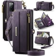 thumbnail image 1 of CaseMe Wallet Case For Samsung Galaxy S20 FE 5G, RFID Blocking PU Leather Case Women Men Kickstand flip Cover Wrist Strap Zipper Credit Card Holder Slot,Purple,For Galaxy S20 FE(5G), 1 of 10