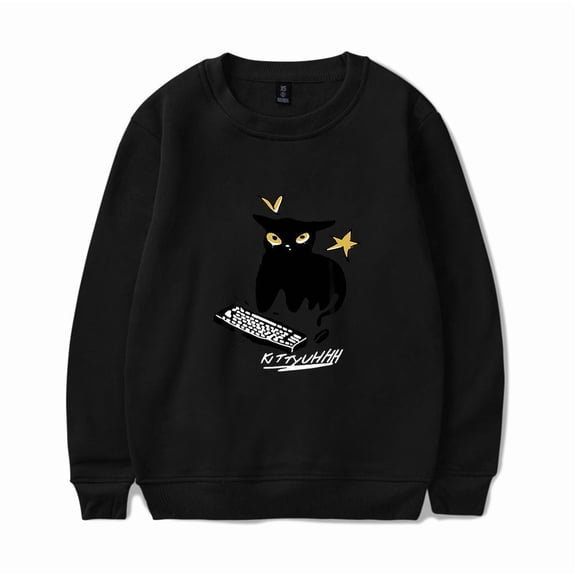 CaseOh Kitty Uhhh Crewneck Sweatshirt Merch Casual Sweatshirt Unisex Clothing