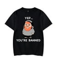 thumbnail image 1 of CaseOh Merch Banned T-Shirt Men/Women Streetwear T-Shirt Shirt Short Sleeve, 1 of 2