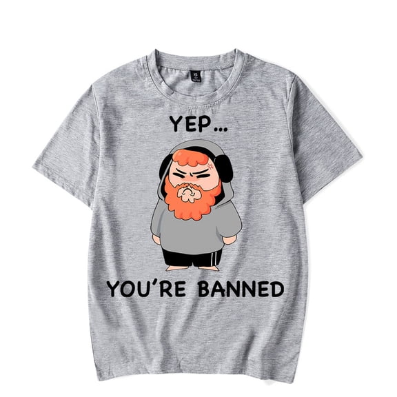 CaseOh Merch Banned T-Shirt Men/Women Streetwear T-Shirt Shirt Short Sleeve