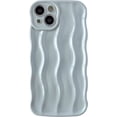 thumbnail image 1 of Caseative Water Ripple Pattern Curly Wave Frame Soft Compatible with iPhone Case (Grey,iPhone 14 Pro), 1 of 14