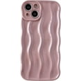 thumbnail image 1 of Caseative Water Ripple Pattern Curly Wave Frame Soft Compatible with iPhone Case (Pink,iPhone 15 Pro), 1 of 13