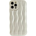 thumbnail image 1 of Caseative Water Ripple Pattern Curly Wave Frame Soft Compatible with iPhone Case (White,iPhone 12 Pro Max), 1 of 13