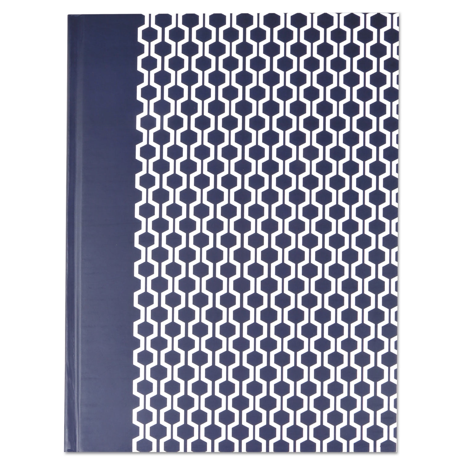 Casebound Hardcover Notebook, 1 Subject, Wide/legal Rule, Dark Blue/white Cover, 10.25 X 7.63, 150 Sheets | Bundle of 5 Each
