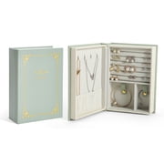 Diary Jewelry Box With Magnetic Lock Leather Double Side Organizer For Women Girls Earrings Ring Necklace Storage Case