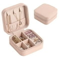 thumbnail image 1 of Casegrace Mini Travel Jewelry Box for Women Girl Leather Gift Display Jewellery Case Earrings Ring Necklace Jewelry Storage Organizer, 1 of 7