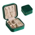 thumbnail image 1 of Casegrace Travel Portable Jewelry Box for Women Girl Velvet Jewellery Gift Case Earrings Ring Necklace Jewelry Storage Organizer, 1 of 8