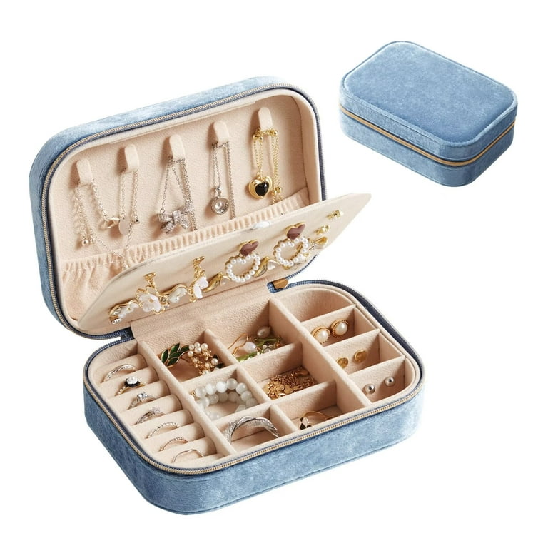 Casegrace 2-in-1 Large Jewelry Box with Mini Portable Organizer