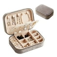 thumbnail image 1 of Casegrace Vintage Style Velvet Jewelry Box With Zipper Lock Elegant Double Layer Storage for Earrings Rings Necklaces Travel Jewellery Gift Case for Women Girls, 1 of 8