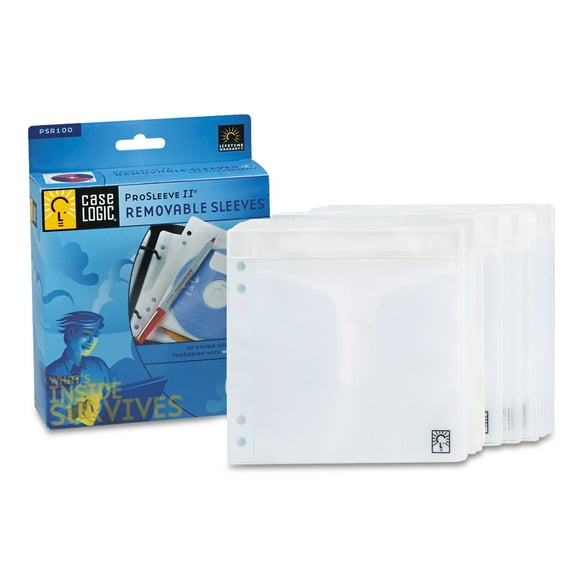 Caselogic Two-sided Prosleeve Ii Cd/dvd Sleeves, 50 Sleeves