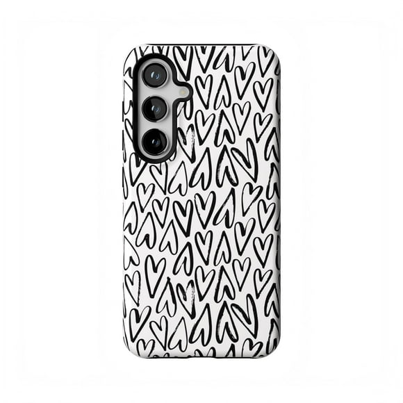 Casely Galaxy S24 Case | Heart Throb | Endless Hearts | Essential Slim Dual-Layer Protective Design