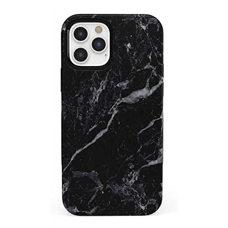 Casely iPhone 12/12 Pro Phone Case Classic Black Marble Case 360