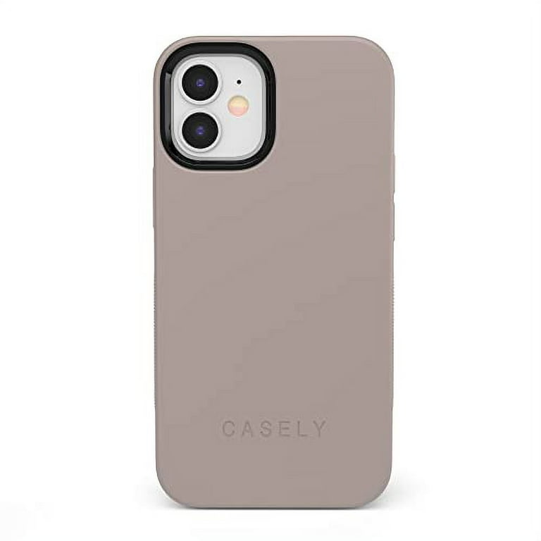 Casely iPhone 12 Mini Phone Case Taupe on Nude Solid Beige