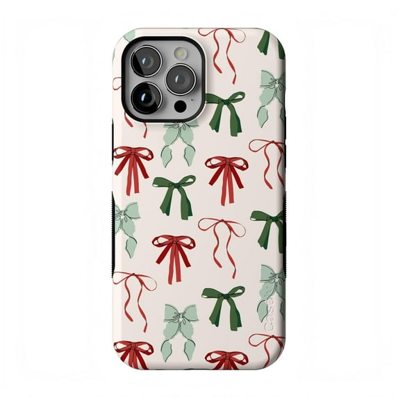 Casely iPhone 13 Pro Max Case | Festive Girlie | Bows | Bold Protective Case Design | Compatible with MagSafe