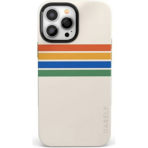 Casely iPhone 13 Pro Max Phone Case | Compatible with MagSafe | Rainbow Stripes Color Block Case | Compatible Only with iPhone 13 Pro Max