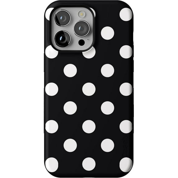 Casely iPhone 14 Pro Max Case | Polka Dots | High Contrast Design | Bold Protective Case Design | Compatible with MagSafe