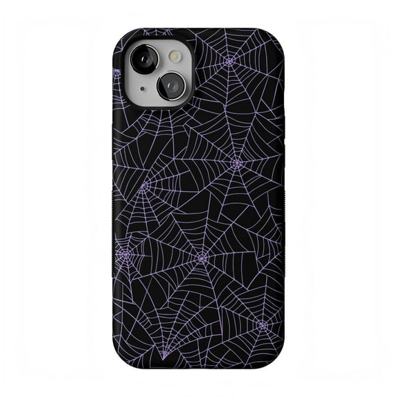 Casely iPhone 15 Case | Midnight Web | Spider Web | Bold Protective Case Design | Compatible with MagSafe