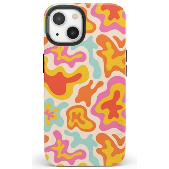 Casely iPhone 15 Case | Tropical Color Splash | Abstract Retro Girly | Bold Case | Compatible with MagSafe