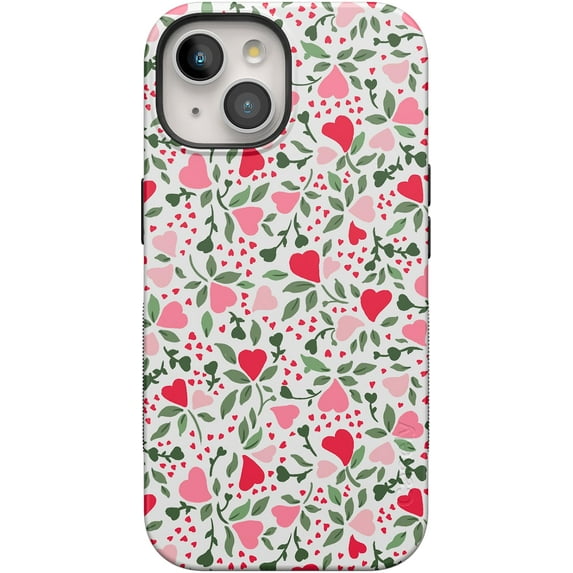 Casely iPhone 15 Case | Vines of Love | Floral Heart | Compatible with MagSafe | Bold Protective Case Design