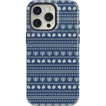 Casely iPhone 15 Pro Case | Light The Night | Hannukah | Essential Slim Dual-Layer Protective Case Design | Compatible with MagSafe