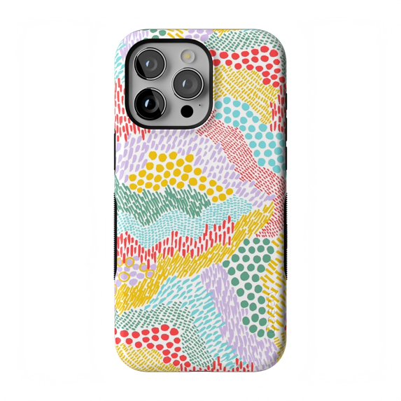 Casely iPhone 15 Pro Max Case | Color Me Happy | Pattern Colorblock Case | Compatible with MagSafe | Bold Protective Case Design