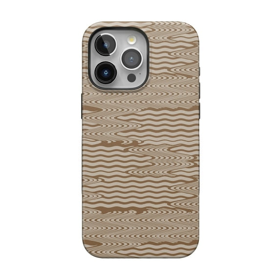 Casely iPhone 15 Pro Max Case | Mocha Ripple | Brown Waves Case | Compatible with MagSafe and Action Button