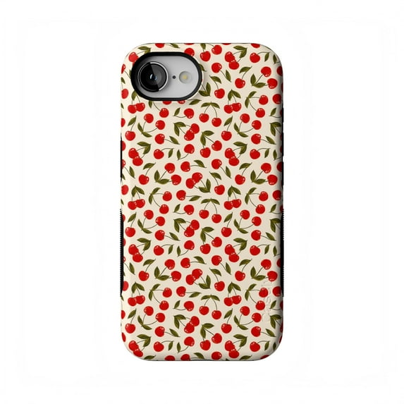 Casely iPhone 16e Case | Cherry on Top | Red Cherries | Compatible with MagSafe | Bold Protective Design