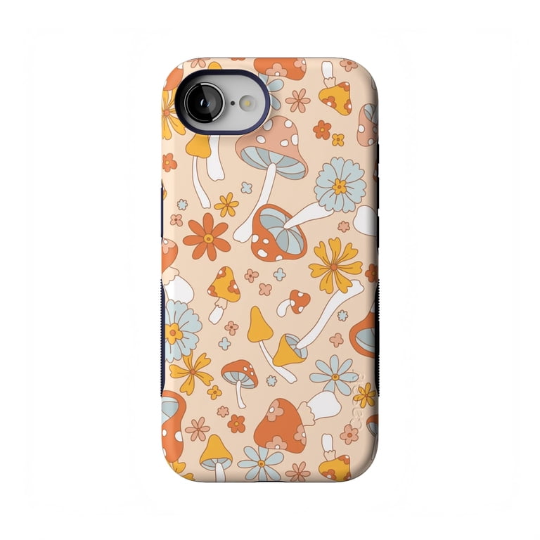 Casely iPhone 16e Case | Mushroom Magic | Retro Floral | Compatible with  MagSafe | Bold Protective Design - Walmart.com