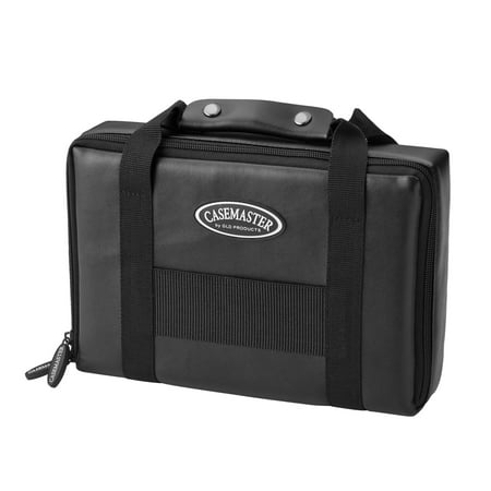 Casemaster Pro Leatherette Dart Case, Holds 9 Darts and Accessories, Black