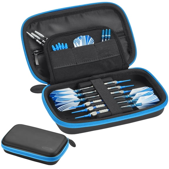 Casemaster Sentinel Dart Case, Holds 6 Darts and Accessories, Blue