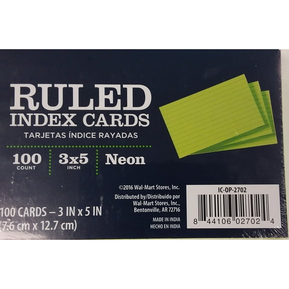 Casemate 3x5 Solar Yellow Index Cards- 100 Count