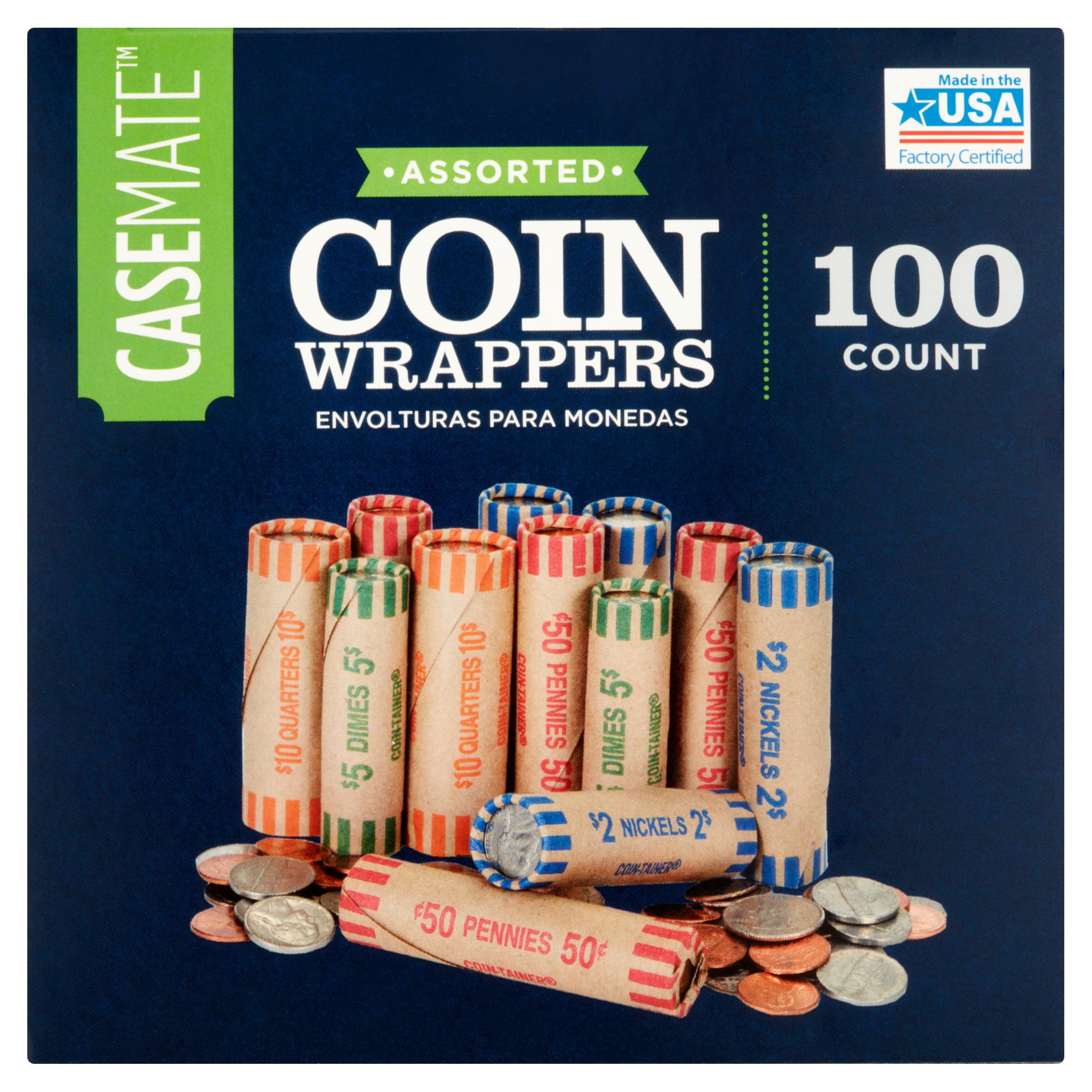 Casemate Assorted Coin Wrappers, 100 count
