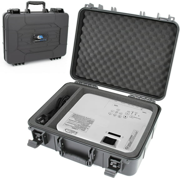 CASEMATIX Hard Shell Projector Travel Case  Epson VS250, VS350, VS355, Custom Foam Compartments