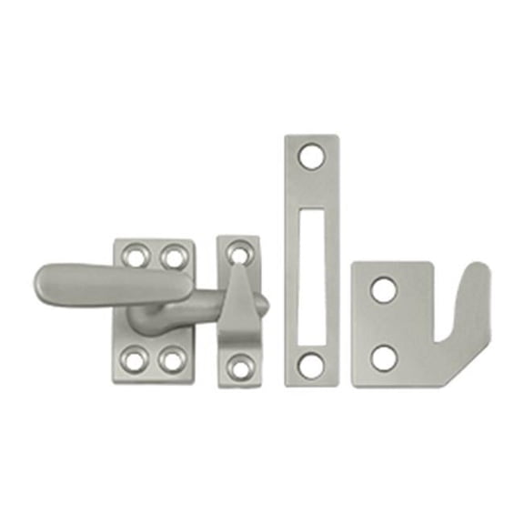 Casement Fastener Window Lock, Small - Satin Nickel - Solid