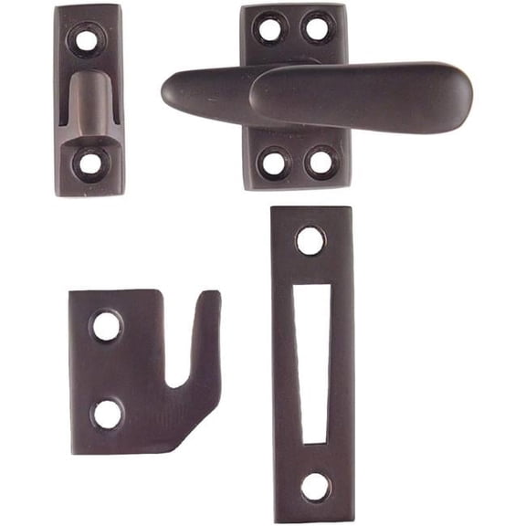 Casement Latch Large with 3 Strikes, Oil Rubbed Bronze