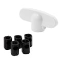 thumbnail image 1 of Casement Universal Tee Handles, Fits 5 sizes, White (2-pack), 1 of 4