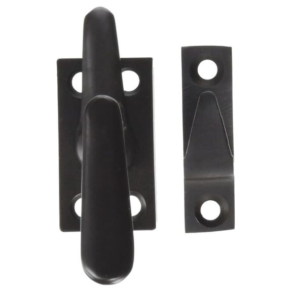 Casement Window Fastener Lock - Small Brass Window Latches - Window Hardware Replacement - Security Locking Mechanism for Wood & Vinyl Windows - 1-1/4" Projection
