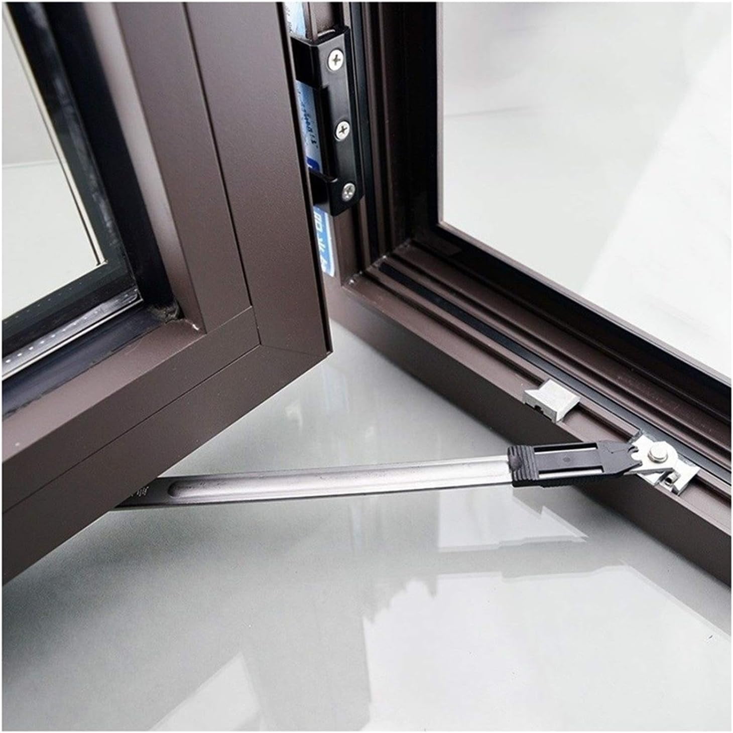 Casement Window Security Device, Marine Grade Construction for Adjustable Window Opening Angle, Rust-resistant Aluminum Alloy &amp; Stainless Steel Limiters