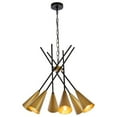 thumbnail image 1 of Casen 32 inch pendant in black and brass, 1 of 5