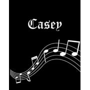 Casen Sheet Music Note Manuscript Notebook Paper - Personalized Custom First Name Cover - Musician Composer Instrument Composition Book - 12 Staves a Page Staff Line Notepad & Notation Guide - Create, Compose & Write Creative Songs Paperback