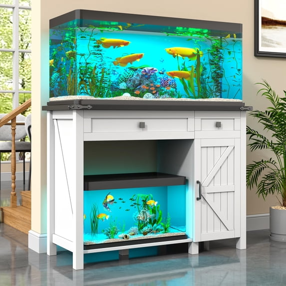 Fish Tank Console Casendy 40 Gallon Fish Tank Stand with Changing Station, Modern ...