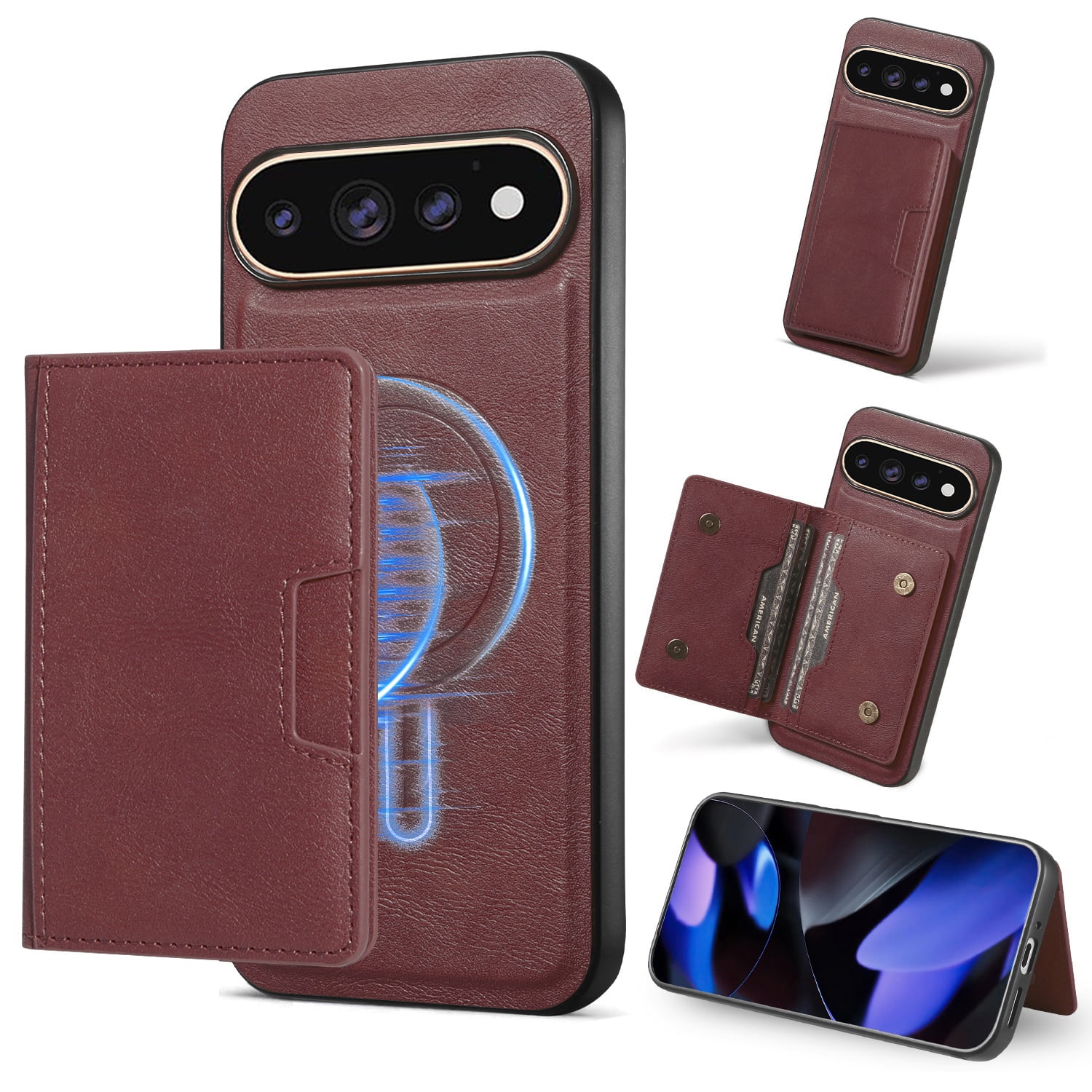Caseny Case for Google Pixel 11 Pro XL with Cards Holder, PU Leather ...