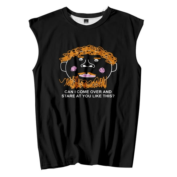 Caseoh Can I Come Over And Stare At You Like This Tank Top Women Men Crewneck Vest Casual Sleeveless T-shirt