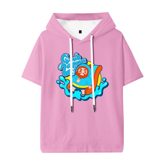 Caseoh Goob Lagoon Hooded T-shirt Women Men Short Sleeve Tee Casual Fashion Tops