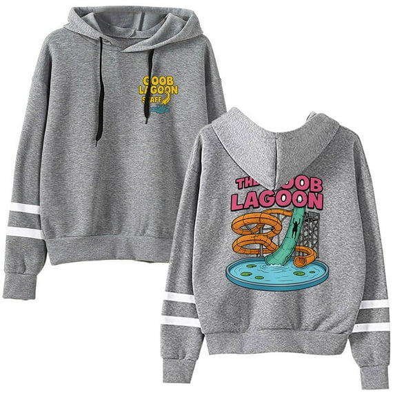Caseoh Goob Lagoon Staff Pullover Hoodie Long Sleeve Pocketss Sweatshirt Women Men Casual Trendy Clothes