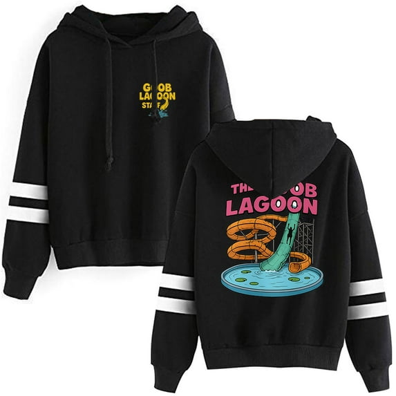 Caseoh Goob Lagoon Staff Pullover Hoodie Long Sleeve Pocketss Sweatshirt Women Men Casual Trendy Clothes